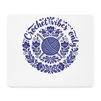 Ambiance crochet : Seulement drôle Amoureux du crochet pour la fête des mères - Tapis de souris (format paysage) - blanc - Devant