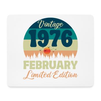 Anniversaire Février 1976 Cadeau Vintage Limited - Tapis de souris (format paysage) - blanc - Devant