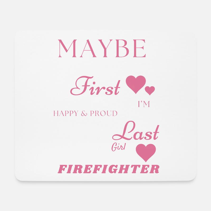 Feuerwehrfrau – Stolze Feuerwehr-Ehefrau und Heldin - Mousepad (Querformat) - Weiß