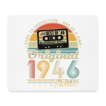 1946 Jahrgang 80. Geburtstag Geschenk Retro - Mousepad (Querformat) - Weiß - Vorne