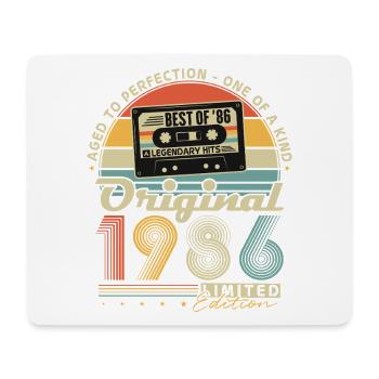 Cadeau rétro vintage pour le 40e anniversaire 1986 - Tapis de souris (format paysage) - blanc - Devant