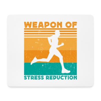 Coureur de marathon Running Run Arme Of Stress - Tapis de souris (format paysage) - blanc - Devant