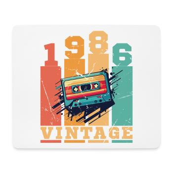 1986 Vintage Retro Geburtstagsgeschenk - Mousepad (Querformat) - Weiß - Vorne