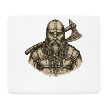 Légende viking viking marin Odin Raven Fighter - Tapis de souris (format paysage) - blanc - Devant