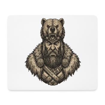 Légende viking viking marin Odin Raven Fighter - Tapis de souris (format paysage) - blanc - Devant