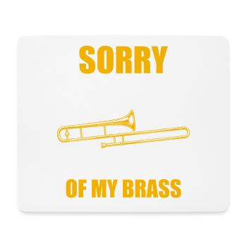 Désolé, j’ai fait un tonnerre de trombone, tromboniste, tromboniste - Tapis de souris (format paysage) - blanc - Devant
