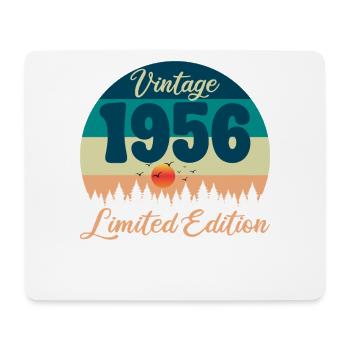 70e Anniversaire 70 ans 1956 Cadeau Vintage Rétro - Tapis de souris (format paysage) - blanc - Devant