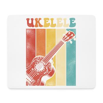 Hawaiian Ukulele Uke Retro Vintage - Mouse Pad (horizontal) - white - Front