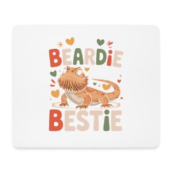 My Beardie Is My Bestie Funny Bearded Dragon - Mouse Pad (horizontal) - white - Front