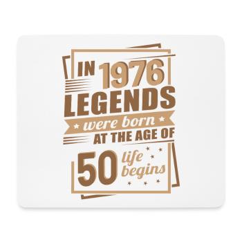 50 Jahre Jahrgang Legenden 1976 Retro Modern - Mousepad (Querformat) - Weiß - Vorne