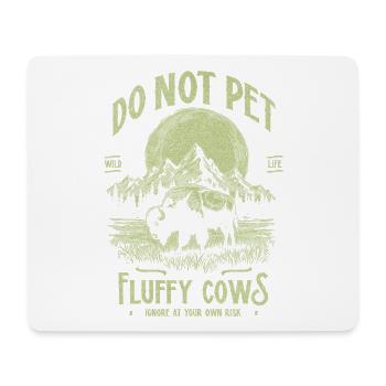 Les bisons vintage ne caressent pas les vaches duveteuses Bizons drôles - Tapis de souris (format paysage) - blanc - Devant
