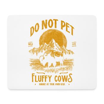 Les bisons vintage ne caressent pas les vaches duveteuses Bizons drôles - Tapis de souris (format paysage) - blanc - Devant