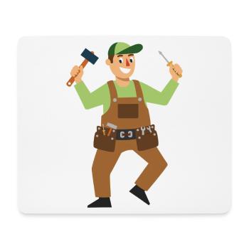 Working Hero Craftsman - Mouse Pad (horizontal) - white - Front