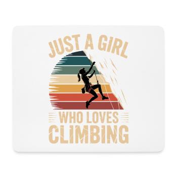 Just A Girl Who Loves Climbing - Mouse Pad (horizontal) - white - Front