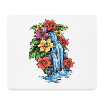 Tropical Waterfall Hibiscus - Mouse Pad (horizontal) - white - Front