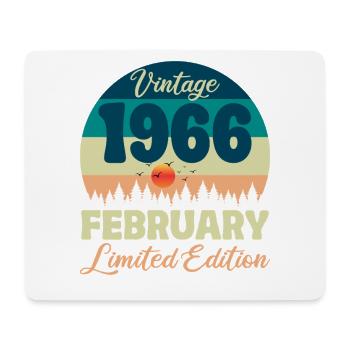 Anniversaire 60 ans Février 1966 Cadeau Vintage - Tapis de souris (format paysage) - blanc - Devant