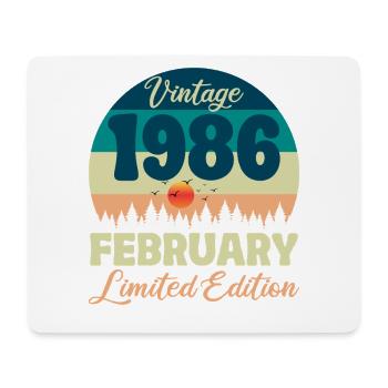 Anniversaire 40 ans Février 1986 Cadeau Vintage - Tapis de souris (format paysage) - blanc - Devant
