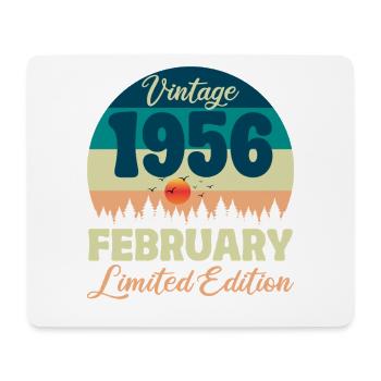Anniversaire 70 ans Février 1956 Cadeau Vintage - Tapis de souris (format paysage) - blanc - Devant