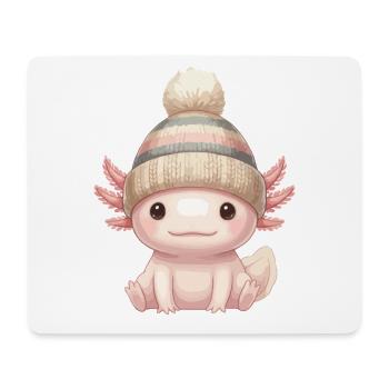 Axolotl Hat - Mouse Pad (horizontal) - white - Front