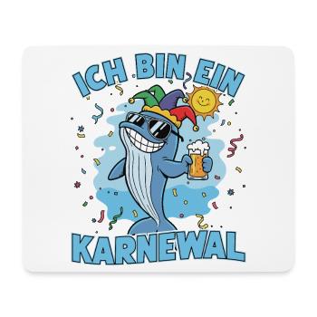 Ich bin ein Karnewal-Wal - Mousepad (Querformat) - Weiß - Vorne