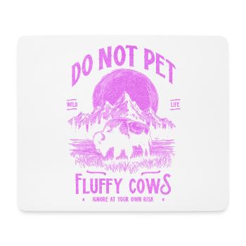 Les bisons vintage ne caressent pas les vaches duveteuses Bizons drôles - Tapis de souris (format paysage) - blanc - Devant