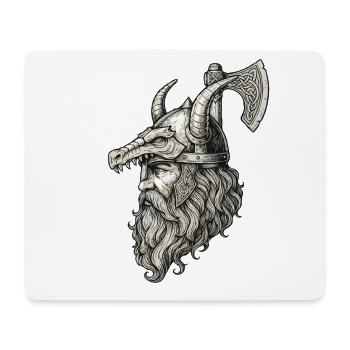 Wikinger Viking Legende Seemann Odin Rabe Kämpfer - Mousepad (Querformat) - Weiß - Vorne