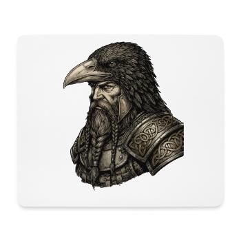 Légende viking viking marin Odin Raven Fighter - Tapis de souris (format paysage) - blanc - Devant