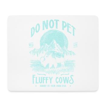 Les bisons vintage ne caressent pas les vaches duveteuses Bizons drôles - Tapis de souris (format paysage) - blanc - Devant