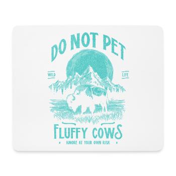 Les bisons vintage ne caressent pas les vaches duveteuses Bizons drôles - Tapis de souris (format paysage) - blanc - Devant