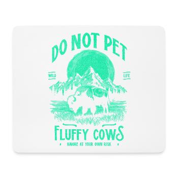 Les bisons vintage ne caressent pas les vaches duveteuses Bizons drôles - Tapis de souris (format paysage) - blanc - Devant
