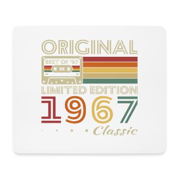 1967 Vintage Rétro Cadeau D'anniversaire - Tapis de souris (format paysage) - blanc - Devant