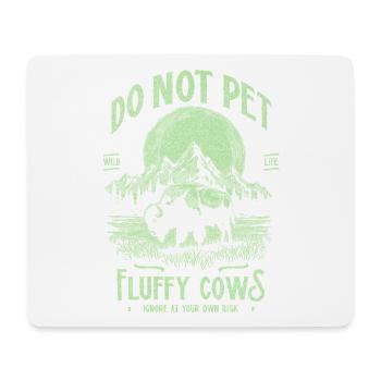 Les bisons vintage ne caressent pas les vaches duveteuses Bizons drôles - Tapis de souris (format paysage) - blanc - Devant