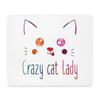 Crazy Cat Lady Funny Cat Lover - Mouse Pad (horizontal) - white - Front