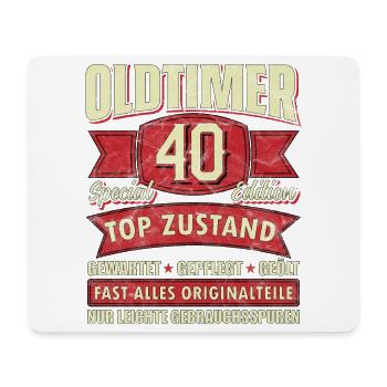 Oldtimer 40 Special Edition Top Zustand - Mousepad (Querformat) - Weiß - Vorne