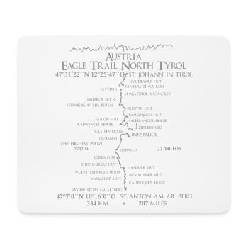Wanderstrecke Österreich Adlerweg Nordtirol - Mousepad (Querformat) - Weiß - Vorne