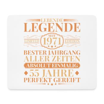 Baujahr 1971 geboren Einmalig 55. Geburtstag - Mousepad (Querformat) - Weiß - Vorne