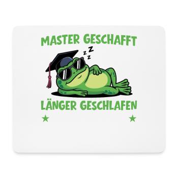 Master geschafft - Länger geschlafen als gelernt - Mousepad (Querformat) - Weiß - Vorne