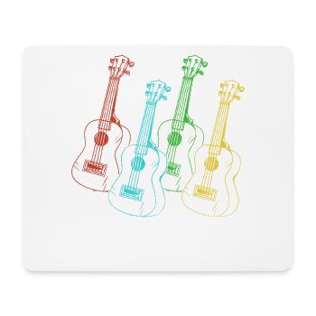 Hawaiian Ukulele Uke Retro Vintage - Mouse Pad (horizontal) - white - Front