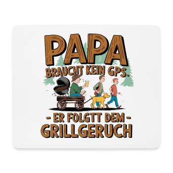 Papa n’a pas besoin de GPS, il suit l’odeur du barbecue - Tapis de souris (format paysage) - blanc - Devant