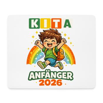 Kita Anfänger 2026 Schulstart Motiv - Mousepad (Querformat) - Weiß - Vorne