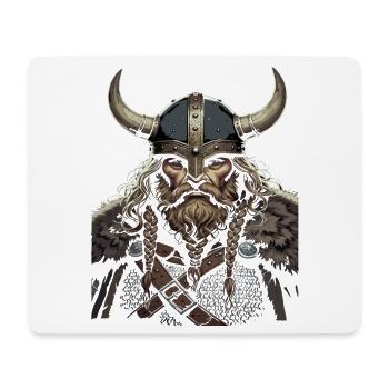 Légende viking viking marin Odin Raven Fighter - Tapis de souris (format paysage) - blanc - Devant
