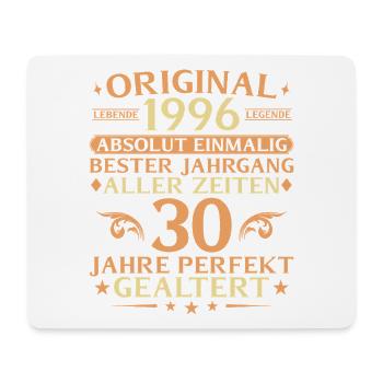 30 years perfectly aged vintage 1996 - Mouse Pad (horizontal) - white - Front