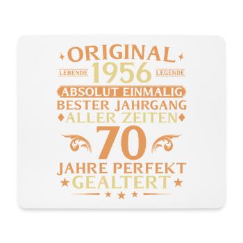 70 Years Perfectly Aged Vintage 1956 - Mouse Pad (horizontal) - white - Front