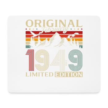 77th Birthday February 1946 Vintage Vintage - Mouse Pad (horizontal) - white - Front