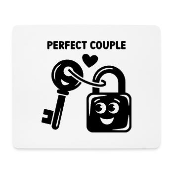 Key to My Heart Cute Lock and Key - Mousepad (Querformat) - Weiß - Vorne