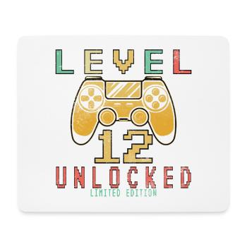 12. Geburtstag Level 12 unlocked - Mousepad (Querformat) - Weiß - Vorne