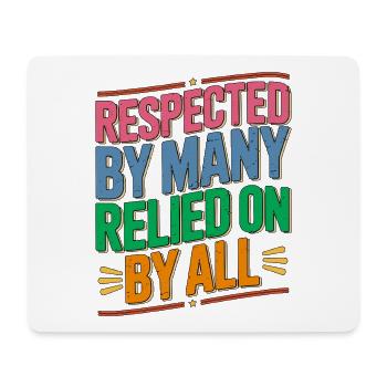 ER Nurse Respected By Many Relied On Trauma Nurse - Mousepad (Querformat) - Weiß - Vorne
