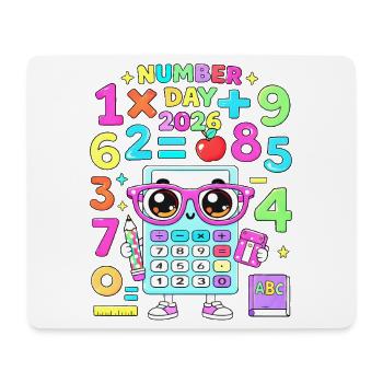 Kawaii Calculator Classroom Theme - Mouse Pad (horizontal) - white - Front