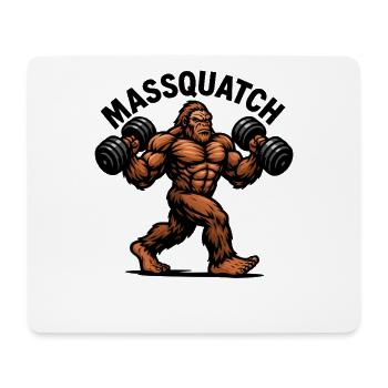 Massquatch Gewichtheben Sasquatch Lustiger Bigfoot - Mousepad (Querformat) - Weiß - Vorne