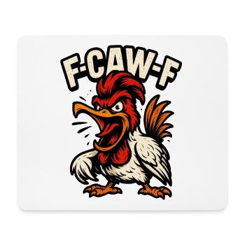 F-CAW-F – Freches Huhn Comic - Mousepad (Querformat) - Weiß - Vorne